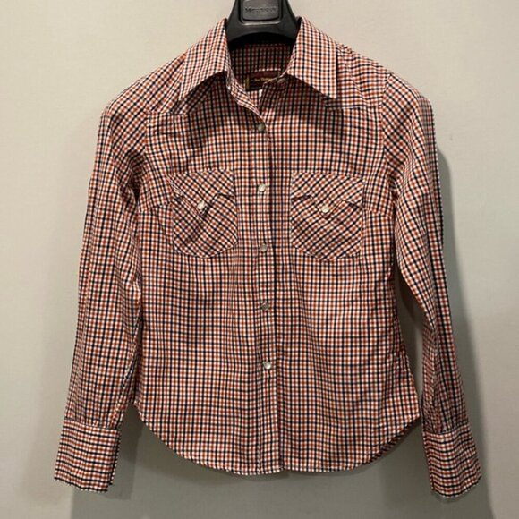 Lucky Brand Western shirt Long Sleeve plaid - Picture 3 of 15
